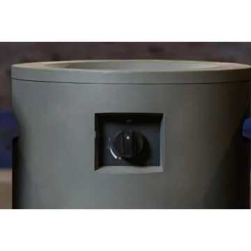 Bond Manufacturing 52095 Acero 16" Round 30,000 BTU Gas Fire Column, Gray