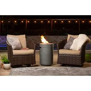 Bond Manufacturing 52095 Acero 16" Round 30,000 BTU Gas Fire Column, Gray