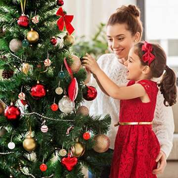 240 Pieces Christmas Wooden Beads Candy Cane Wood Beads Xmas Peppermint Swirl Beads Red Green White1...