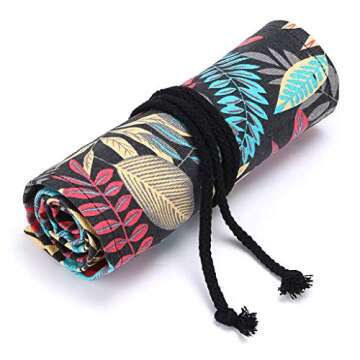 BTSKY Canvas Colored Pencil Wrap - 72 Slot Organizer