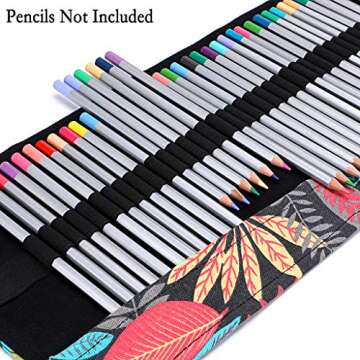BTSKY Canvas Colored Pencil Wrap - 72 Slot Organizer