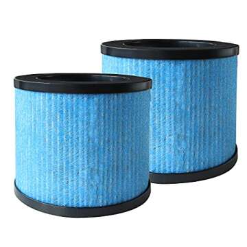 Flintar TPAP002 True HEPA Replacement Filters, Compatible with TOPPIN TPAP002 HEPA Air Purifier Comf...