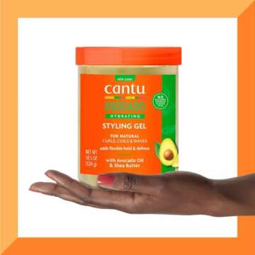 Cantu Avocado Paraben-Free Hydrating Styling Gel, 18.5 Ounce