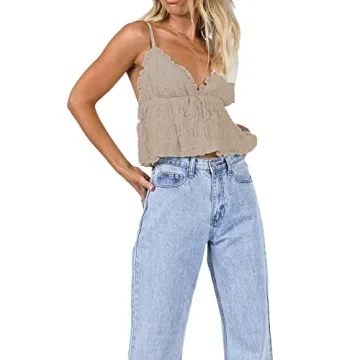 Mxiqqpltky Y2K Ruched Cami Top for Summer Style