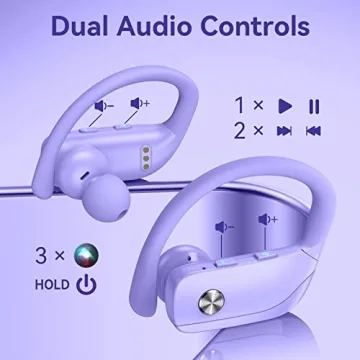 Bmani Purple Wireless Earbuds with 48hrs Playback