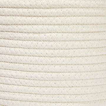 Juvale 2 Pack White Woven Basket Planters for Indoor Plants with Plastic Liner, Bohemian Style Decorative Storage for Home (11 in)