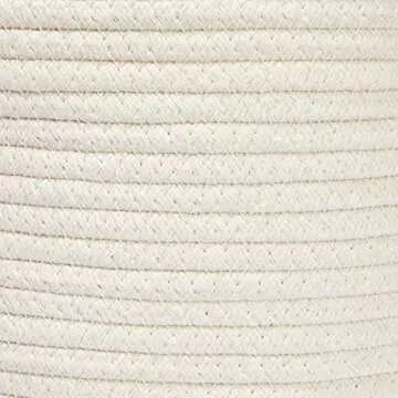 Juvale 2 Pack White Woven Basket Planters for Indoor Plants with Plastic Liner, Bohemian Style Decorative Storage for Home (11 in)