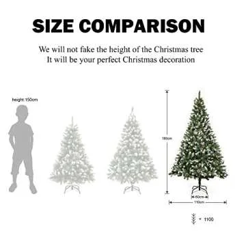 GIGALUMI 6ft Artificial Christmas Tree With Pine Cones