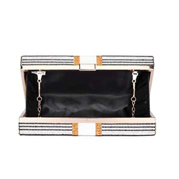Covelin Dollar Clutch Purse for Women from, Rhinestone Evening Handbag Money Bag Black