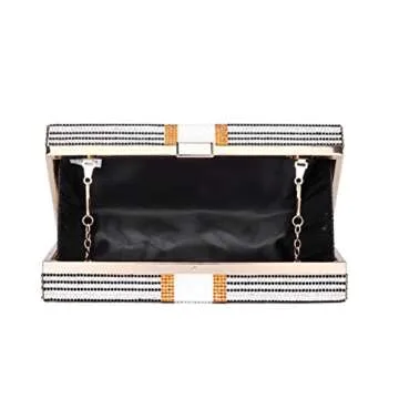 Covelin Dollar Clutch Purse for Women from, Rhinestone Evening Handbag Money Bag Black