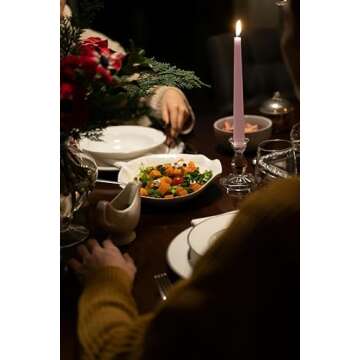 Topsics Taper Candle Pink Set of 4 - Elegant Home Decor