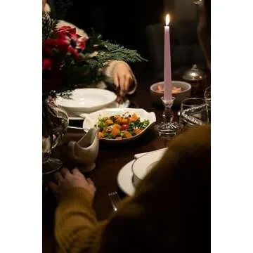 Topsics Taper Candle Pink Set of 4 - Elegant Home Decor