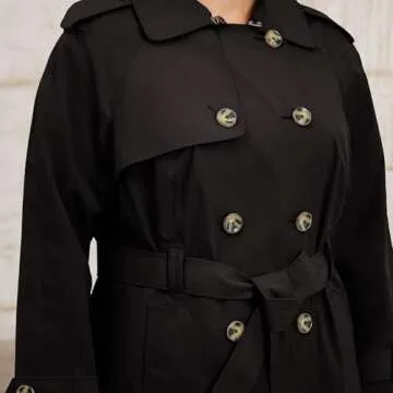 Stylish London Fog Plus Size Women's Trench Coat