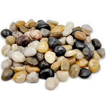 1lb Polished Pebbles for Plants, Gardens, Décor, Landscaping