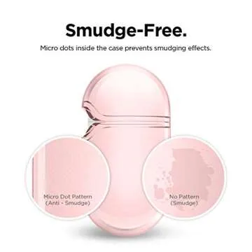 elago Compatible with AirPods Pro Case Clear - High Rating, TPU Transparent Shockproof, Protective Case Cover with Keychain, Gel Tape Included, Wireless Charging [Lovely Pink]