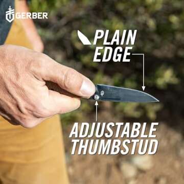 Gerber Gear Zilch Folding Pocket Knife with 3.1-Inch Blade in Black