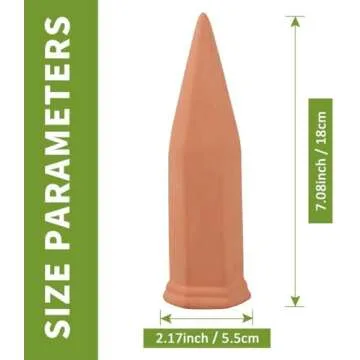 Tcamp 10 Pack Plant Watering Devices, Terracotta Plant Watering Spikes Wine Bottle Automatic Plant Waterer for Vacations, Self-Watering Stakes for Indoor Outdoor Plants