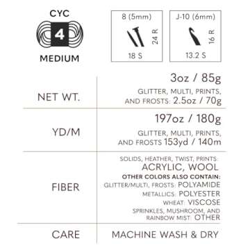 Lion Brand Wool-Ease Yarn - Worsted-Weight for All Projects