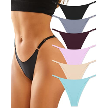 Adjustable Seamless Underwear for Women - 6 Pack Panties