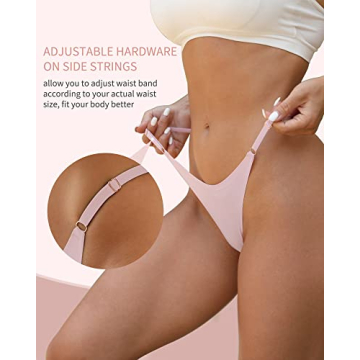 Adjustable Seamless Underwear for Women - 6 Pack Panties