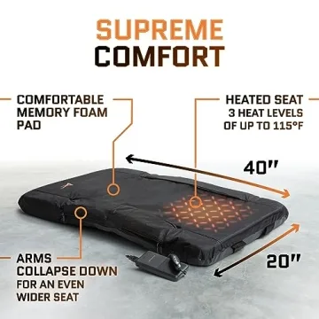 Heated Stadium Seat with USB Battery - Comfort & Portability