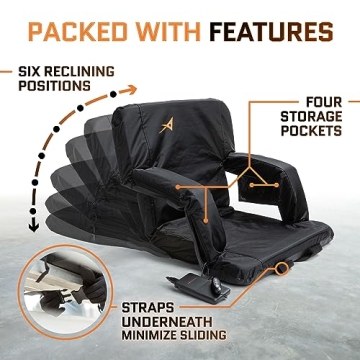 Heated Stadium Seat with USB Battery - Comfort & Portability