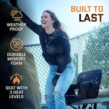 Heated Stadium Seat with USB Battery - Comfort & Portability