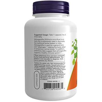 NOW Foods Ashwagandha Extract 450 mg 180 Capsule