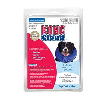 KONG - Cloud Collar - Plush, Inflatable E-Collar - For Injuries, Rashes and Post Surgery Recovery - For Medium Dogs/Cats
