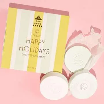 Musee Happy Holidays Shower Steamers - Aromatic Gift Set for SPA-like Shower Experience