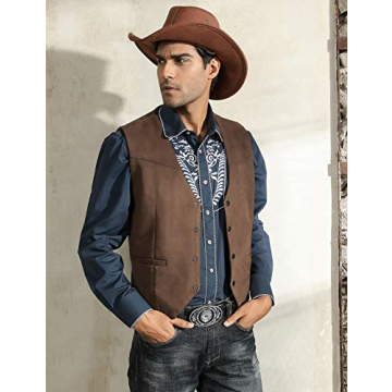 Stylish PJ PAUL JONES Suede Leather Vest for Men