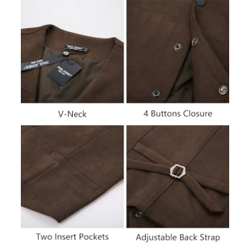 Stylish PJ PAUL JONES Suede Leather Vest for Men