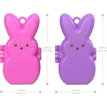 Polly Pocket x Peeps, 6 Micro Dolls & 2 Playsets with 6 Themed Accessories & Clip Keychains, Travel ...