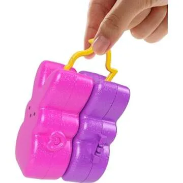 Polly Pocket x Peeps, 6 Micro Dolls & 2 Playsets with 6 Themed Accessories & Clip Keychains, Travel Toy, Partnership Compact