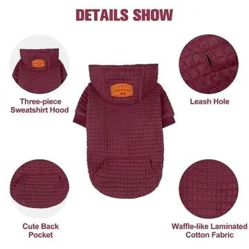 BEAUTYZOO Dog Hoodie for Small Medium Large Dogs, Winter Fall Warm Dog Clothes for Puppy S M Sized Dogs Girl Boy, Dog Sweater Shirt Hoodies with Pocket Bulldog Pitbull Cat Clothing Coat