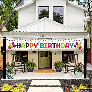 Large Colorful Happy Birthday Banner 118x19.7 Inch