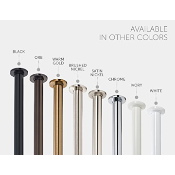 Ivilon Tension Curtain Rod 36 to 54 Inch Gold Elegant Style