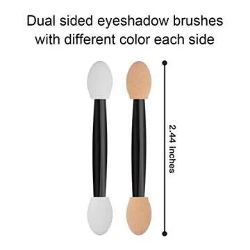 Cuttte Eyeshadow Applicators Makeup Brushes - 60PCS Disposable Eyeshadow Brush, Dual Sides Eye Shado...