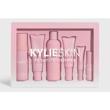 Kylie Skin Care Set: Face Wash, Toner, Scrub, Serum, Moisturizer, Eye Cream - Cruelty, Gluten & Para...