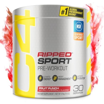 C4 Ripped Sport Pre Workout Powder Sugar Free Energy Boost