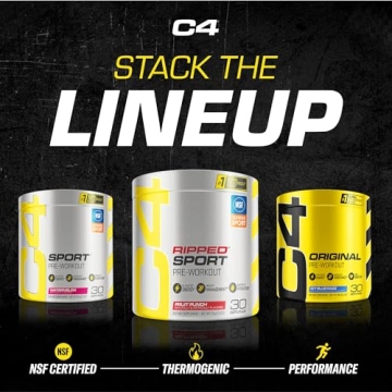 C4 Ripped Sport Pre Workout Powder Sugar Free Energy Boost
