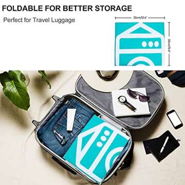 Sylfairy 2 Pack Extra Large Travel Laundry Bag, Dirty Clothes Organizer with Drawstring,Heavy Duty Travel Laundry Bags,Easy Fit a Laundry Hamper Travel Essentials