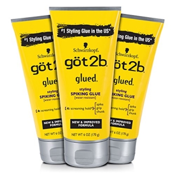 Got2b Glued Spiking Hair Gel 3 Pack - Ultimate Strong Hold Styling