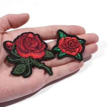60Pcs Flower Embroidered Patches for Creative Designs