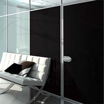 Vivi Do Blackout Window Film,Static Cling Window Tint 100% Light Blocking Glass Film for Privacy,Home Security,Insulation, and Day Sleep - No Residue, UV Prevention, Easy Removal (17.7" x 78.7")