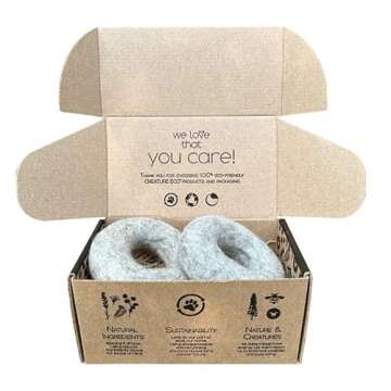 Creature ECO Organic Wool Ring Dog Toys for Moderate Chewers - Eco-Friendly Puppy Toys for Interacti...