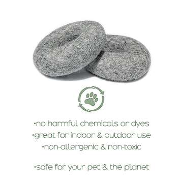Creature ECO Organic Wool Ring Dog Toys for Moderate Chewers - Eco-Friendly Puppy Toys for Interactive Play - Natural Non Toxic Fetch Toy, Safe for Your Pet & The Planet - 2 Pack