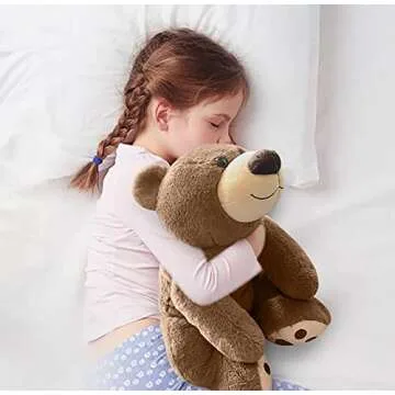 Mewkou 3.5 LB Weighted Stuffed Animals Bear, 24 Inch Weighted Plush Animals Throw Pillow, Cute Kawaii Plush Toys Gifts for Kids Adults Teens Birthday Christmas