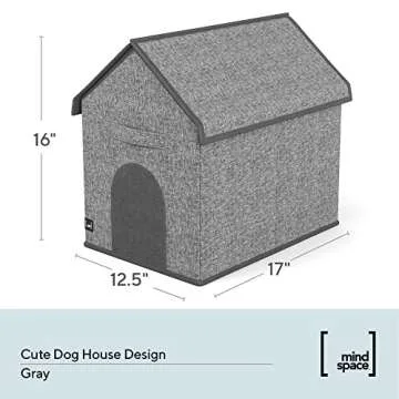 Mindspace Dog Toy Bin for Dog Chew Toys - Divided Storage Box with Lid for Dog Toy Storage, Pet Storage - Pet Supply Organizer, Dog House, Dog Toy Baskets for Dog Stuff | Oxford Collection