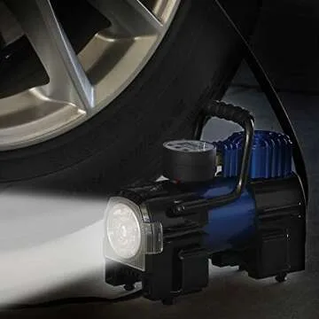 FORUP Heavy Duty Portable Air Compressor Pump, 12V DC Tire Car, SUV, Bicycle and Other Inflatables (Single Cylinder)